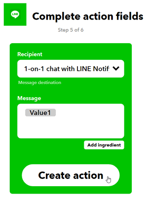 IFTTT Value1
