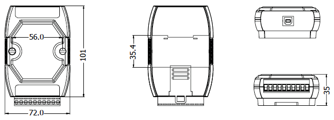 TXE-UR485 尺寸圖